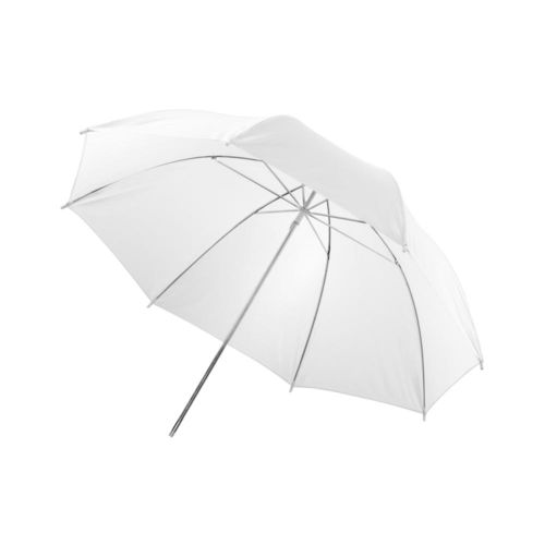 Läpivalaiseva valkoinen sateenvarjo 126cm